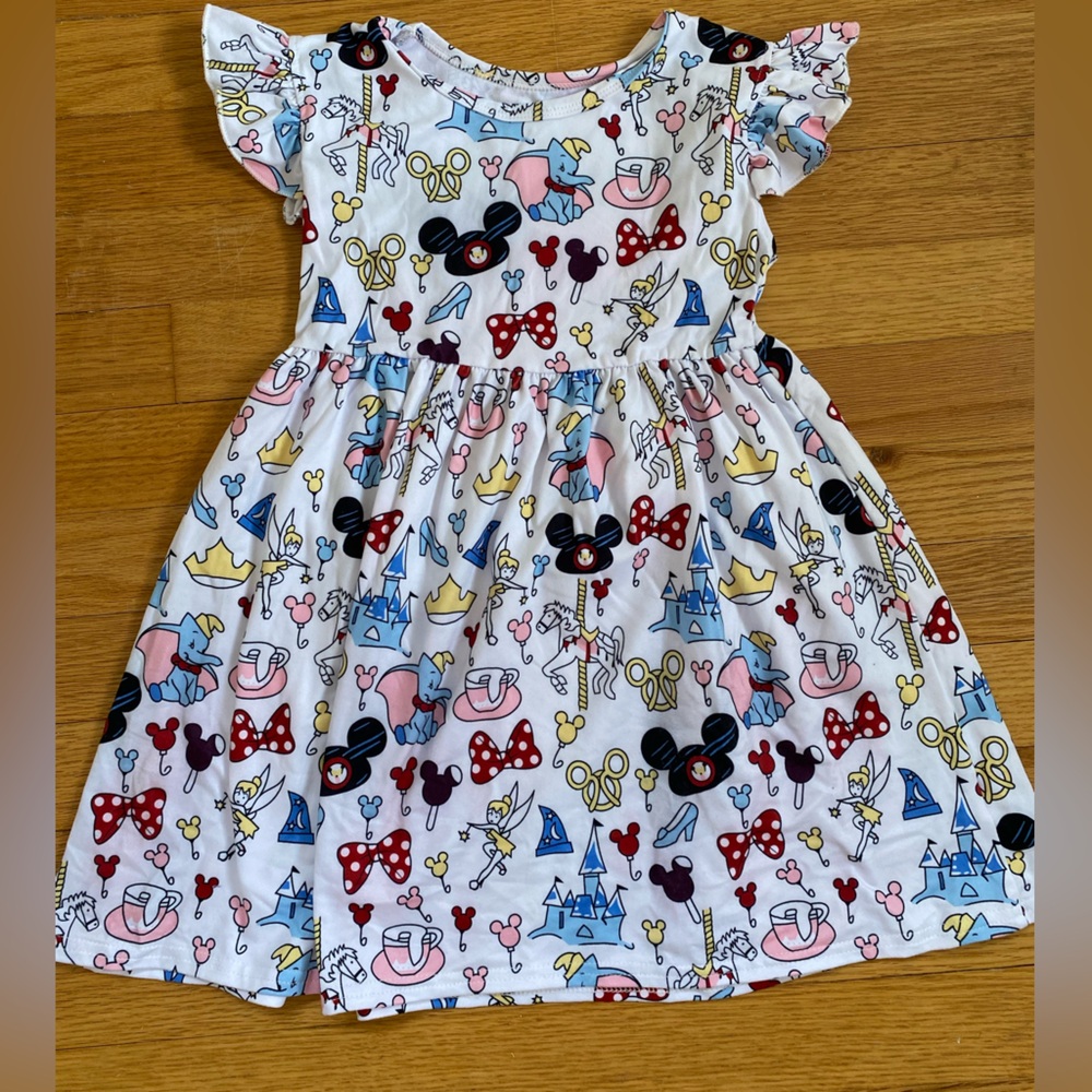 Disney print dress-fits girl size 4T